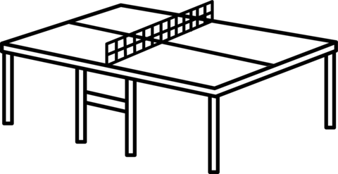 Table Tennis Coloring Page